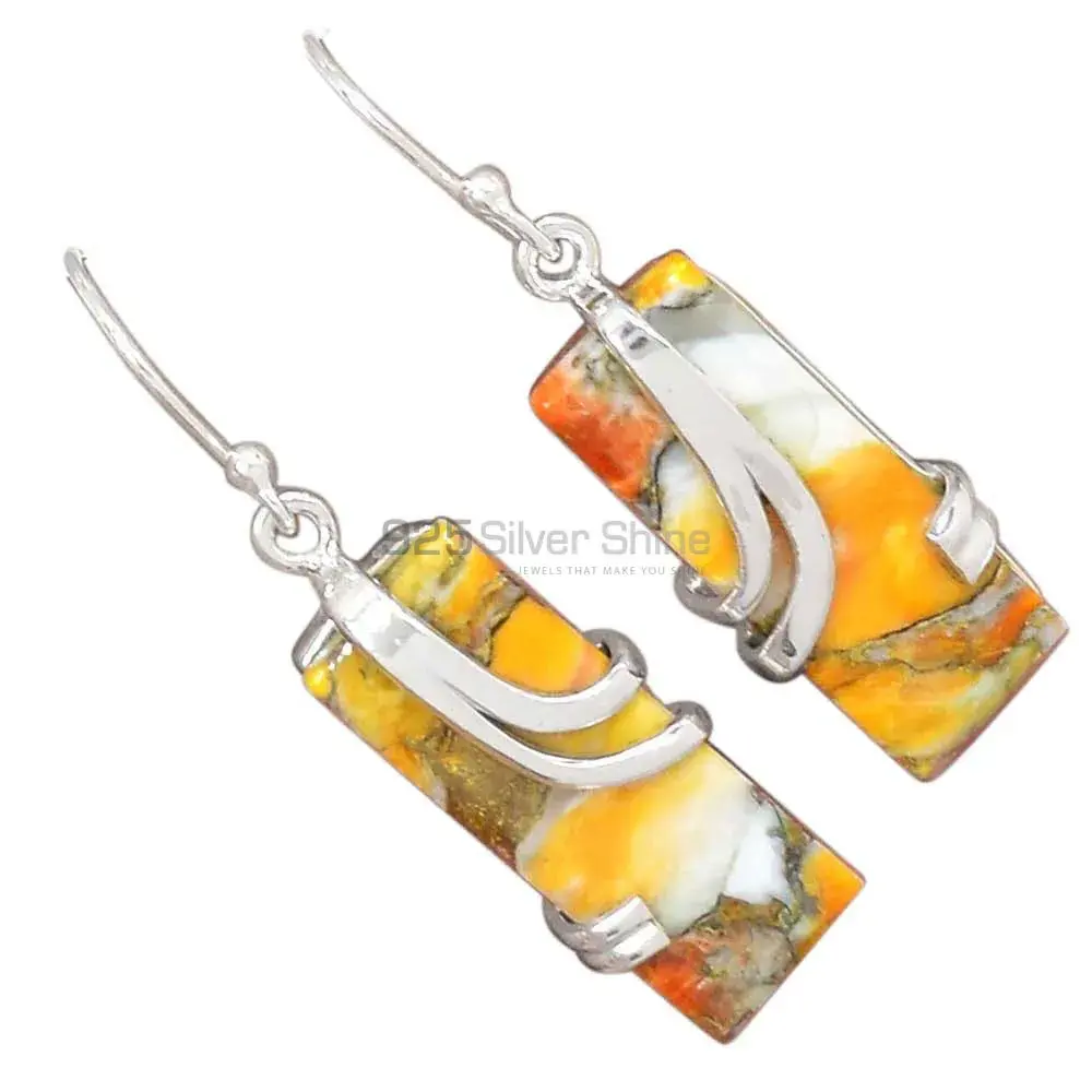 925 Sterling Silver Handmade Earrings In Brecciated Mookaite Gemstone Jewelry 925SE2092_2