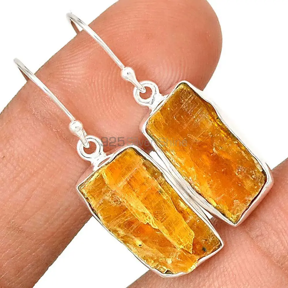 925 Sterling Silver Handmade Earrings In Honey Opal Gemstone Jewelry 925SE2329_1