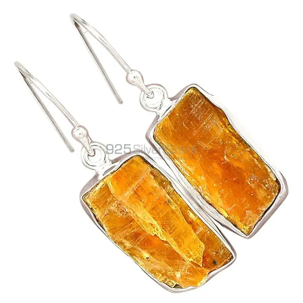 925 Sterling Silver Handmade Earrings In Honey Opal Gemstone Jewelry 925SE2329_2
