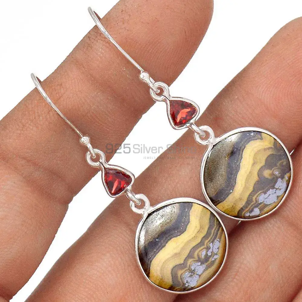 925 Sterling Silver Handmade Earrings In Multi Gemstone Jewelry 925SE2790_2