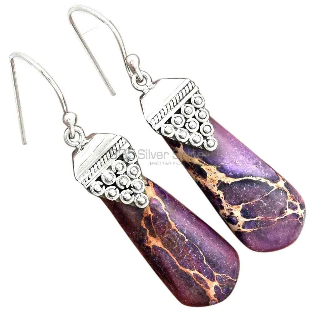 925 Sterling Silver Handmade Earrings In Copper Turquoise Gemstone Jewelry 925SE2482_2