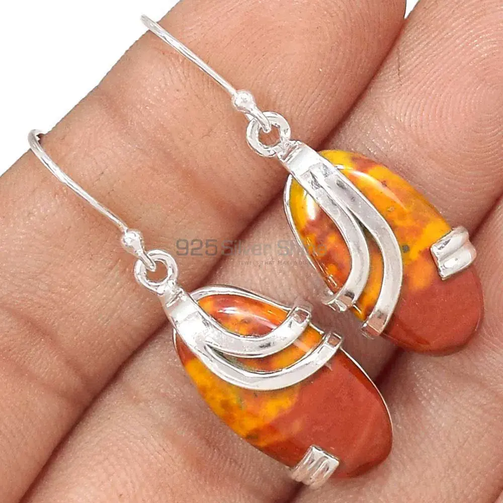 925 Sterling Silver Handmade Earrings In Mookaite Gemstone Jewelry 925SE2087_1