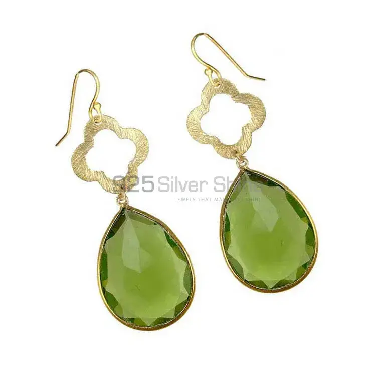 925 Sterling Silver Handmade Earrings In Peridot Gemstone Jewelry 925SE1907_1