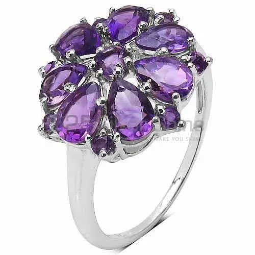 925 Sterling Silver Handmade Rings In Amethyst Gemstone Jewelry 925SR3267_1