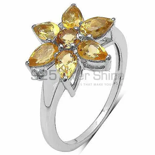 925 Sterling Silver Handmade Rings In Citrine Gemstone Jewelry 925SR3346_2