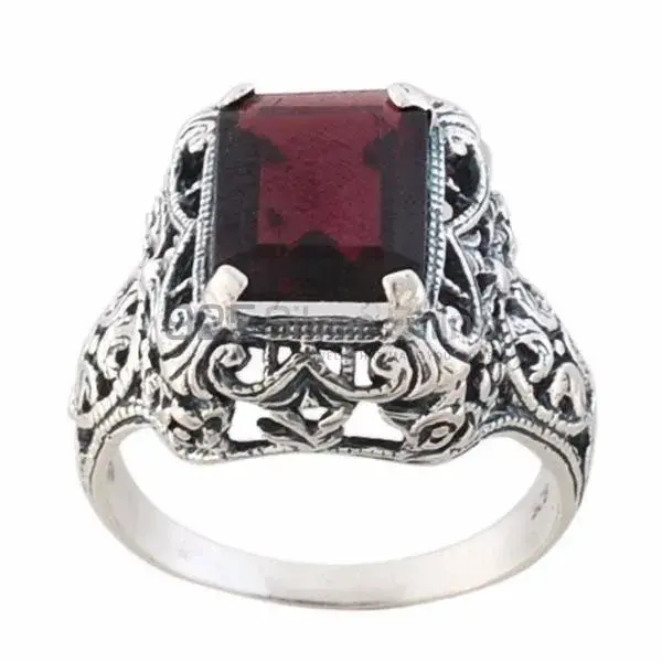 Garnet Gemstone Sterling Silver Boho Rings Jewelry 925SR3661_0