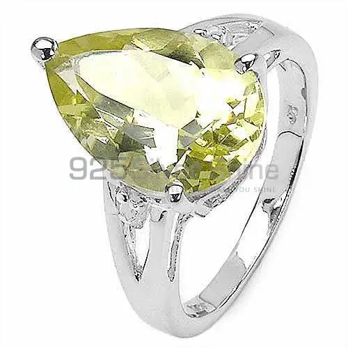 925 Sterling Silver Handmade Rings In Lemon Quartz Gemstone Jewelry 925SR3173_2