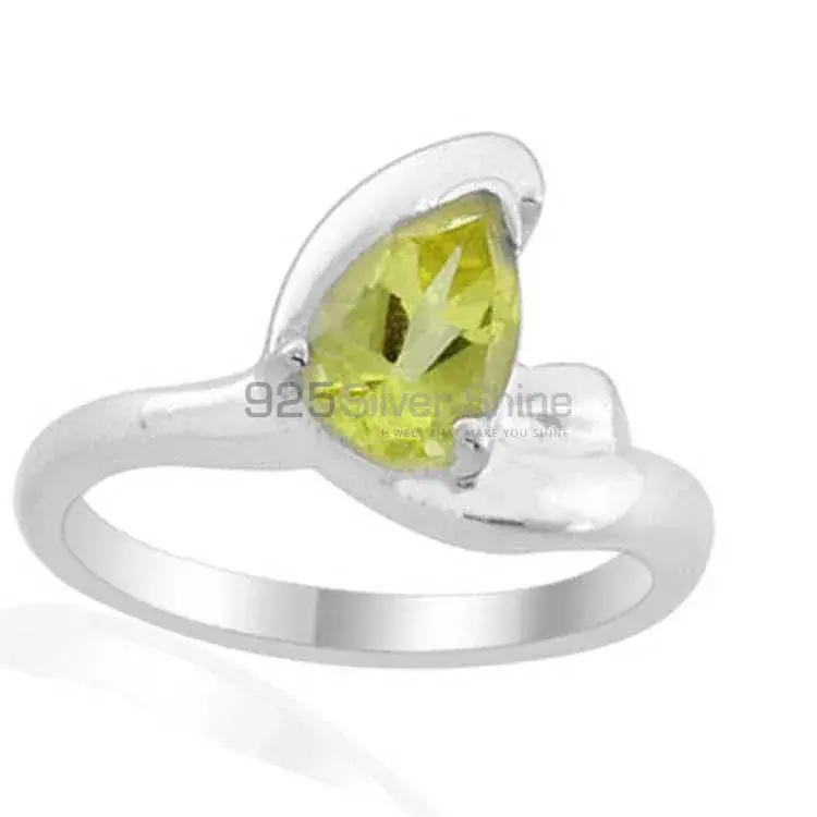 Peridot Cut Stone Sterling Silver Engagement Rings 925SR1979_1