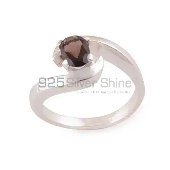925 Sterling Silver Handmade Rings In Smoky Quartz Gemstone Jewelry 925SR3425_1