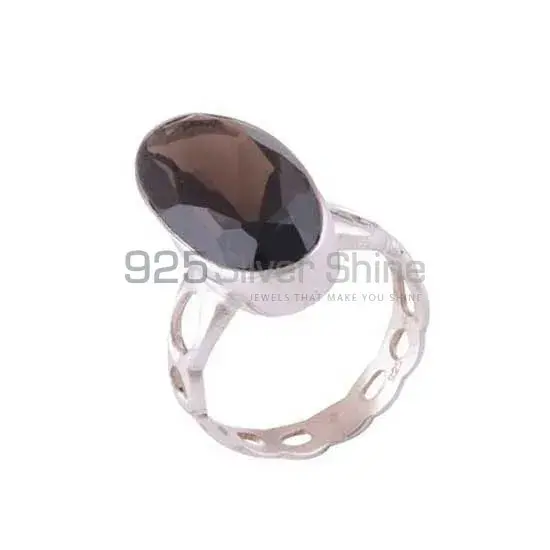 925 Sterling Silver Handmade Rings In Smoky Quartz Gemstone Jewelry 925SR3934_1