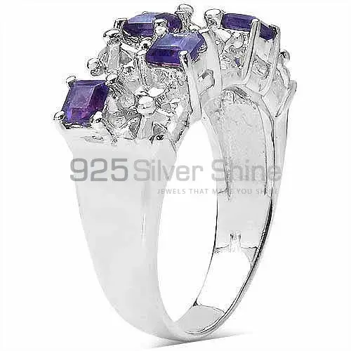 925 Sterling Silver Handmade Rings In Amethyst Gemstone Jewelry 925SR3252_0