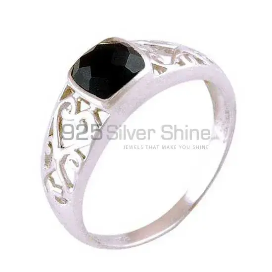 925 Sterling Silver Handmade Rings In Black Onyx Gemstone Jewelry 925SR4077_0