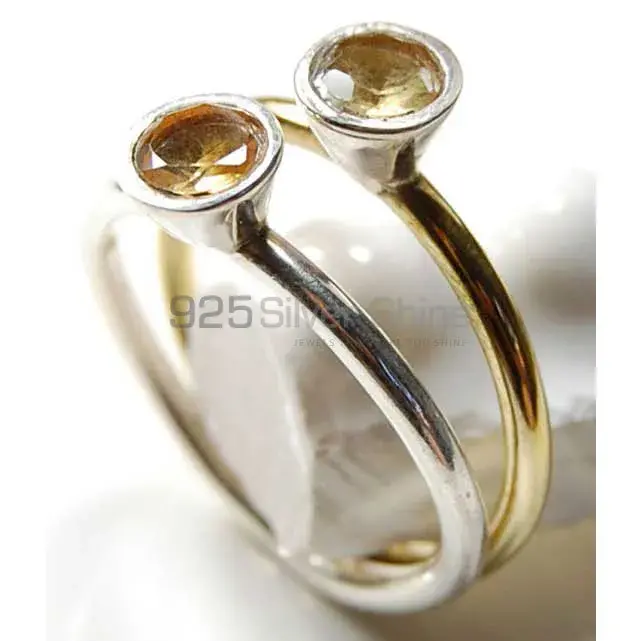 Genuine Citrine Gemstone Silver Rings Jewelry 925SR3725_0