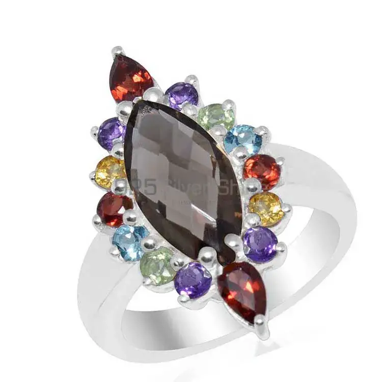 925 Sterling Silver Handmade Rings In Multi Gemstone Jewelry 925SR1660_1
