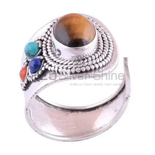 925 Sterling Silver Handmade Rings In Multi Gemstone Jewelry 925SR3000_1