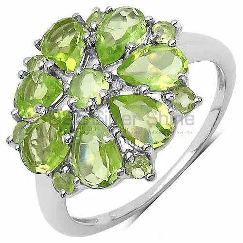 925 Sterling Silver Handmade Rings In Peridot Gemstone Jewelry 925SR3331_0