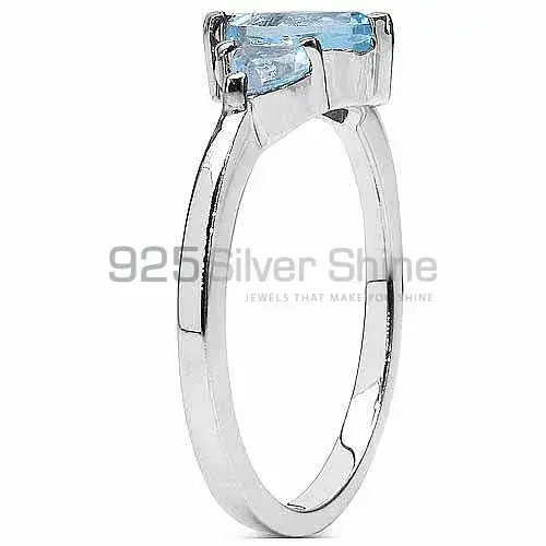 925 Sterling Silver Handmade Rings In Blue Topaz Gemstone Jewelry 925SR3089_1