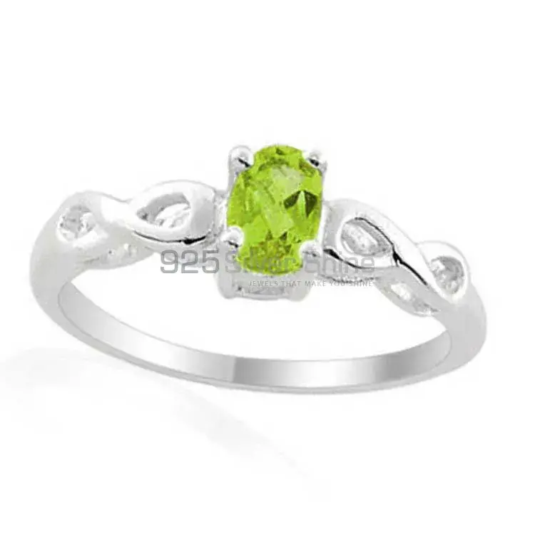 Sterling Silver Peridot Engagement Rings 925SR1974_1