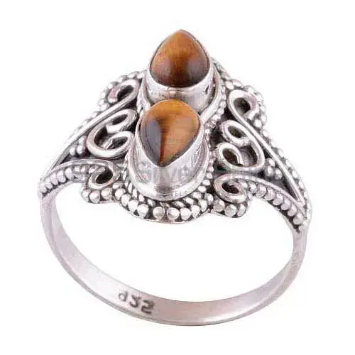 925 Sterling Silver Handmade Rings In Tiger's Eye Gemstone Jewelry 925SR3010_1