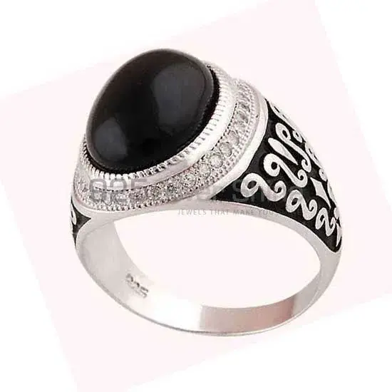 925 Sterling Silver Rings In Black Onyx Gemstone Jewelry 925SR3993_1
