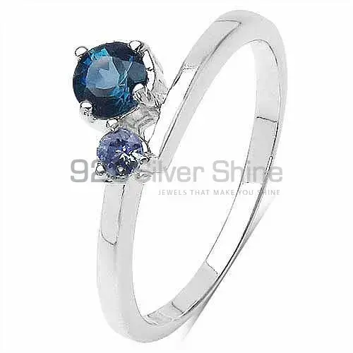 925 Sterling Silver Rings In Blue Topaz Gemstone Jewelry 925SR3247_1
