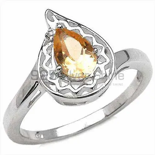 Citrine Gemstone Sterling Silver Rings 925SR3163_1
