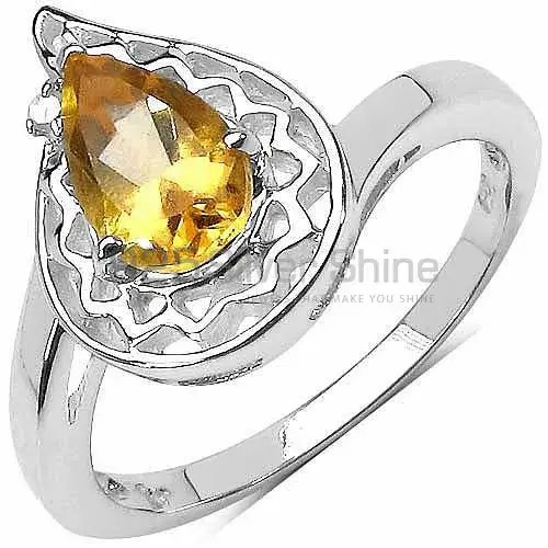 Citrine Gemstone Sterling Silver Rings 925SR3163_2