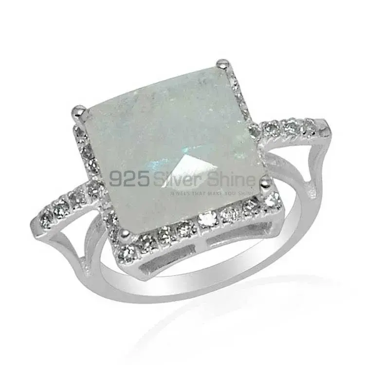 925 Sterling Silver Rings In Rainbow Moonstone Jewelry 925SR1507_1