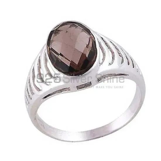 925 Sterling Silver Rings In Smoky Quartz Gemstone Jewelry 925SR3573_0