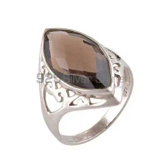 925 Sterling Silver Rings In Smoky Quartz Gemstone Jewelry 925SR3917_0