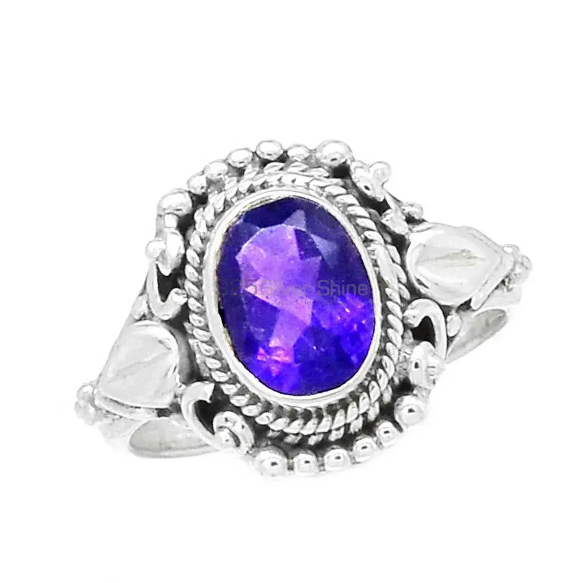 Engagement Silver Amethyst Stone Rings 925SR2354_1