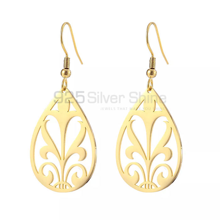 Filigree Design Minimalist Dangle Earring In 925 Silver FGME158_0