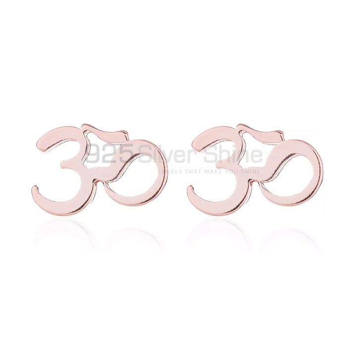 Om Symbol Stud Earring In Sterling Silver SMME556_0