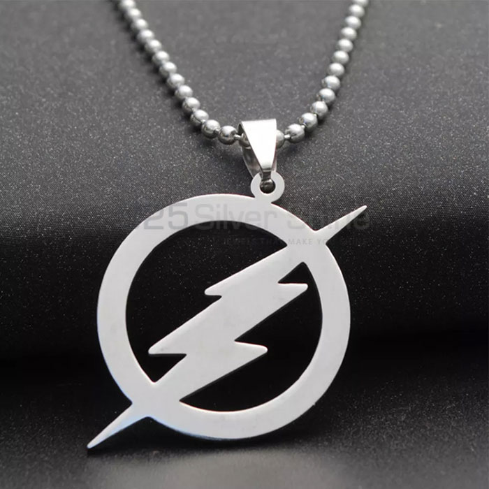 Sterling Silver Lightning Necklace Jewelry LGMN346_0