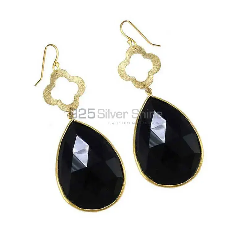925 Sterling Silver Earrings In Black Onyx Gemstone Jewelry 925SE1898_1