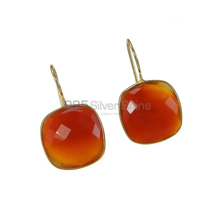 925 Sterling Silver Handmade Earrings In Carnelian Gemstone Jewelry 925SE1972_1