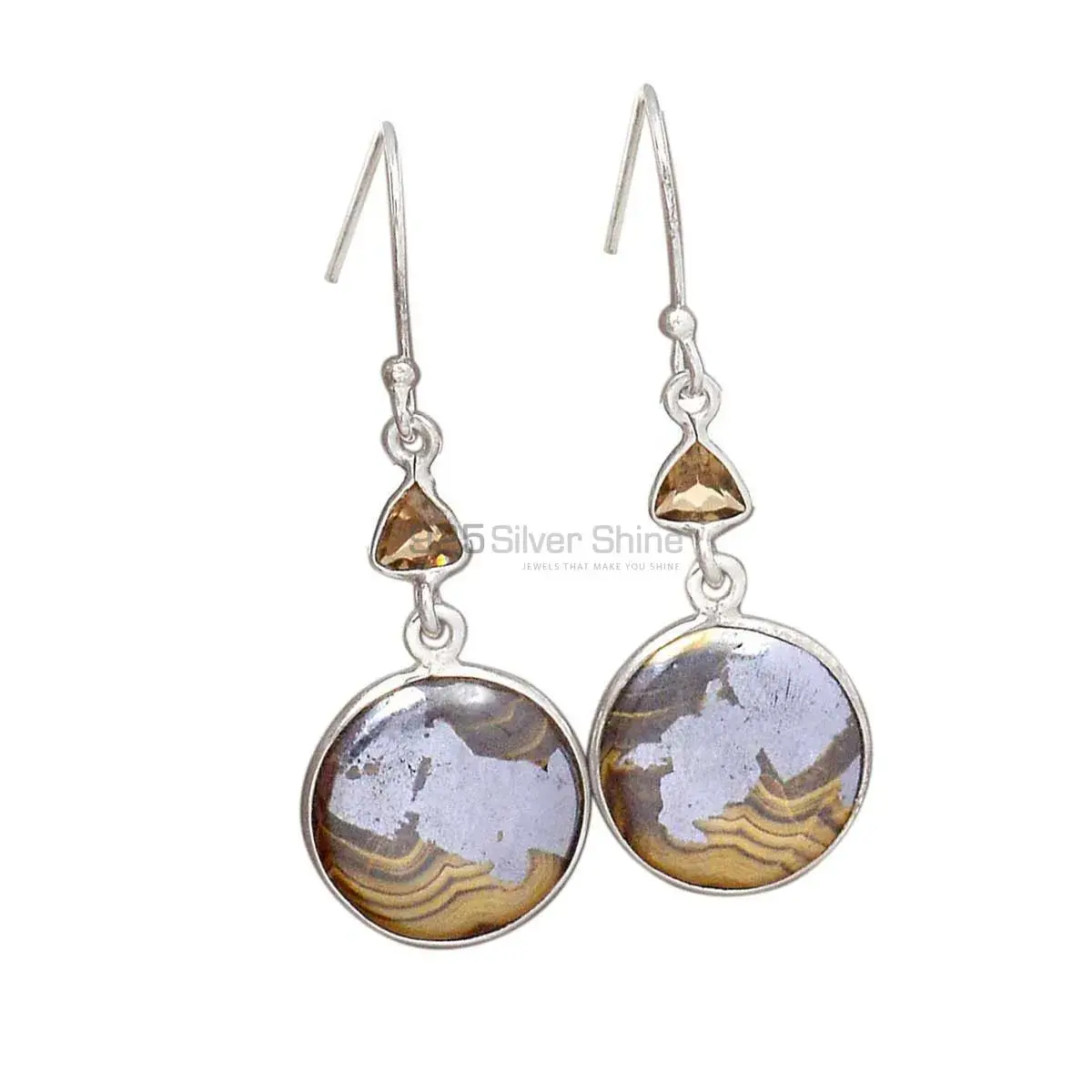 925 Sterling Silver Handmade Earrings In Multi Gemstone Jewelry 925SE2786_6