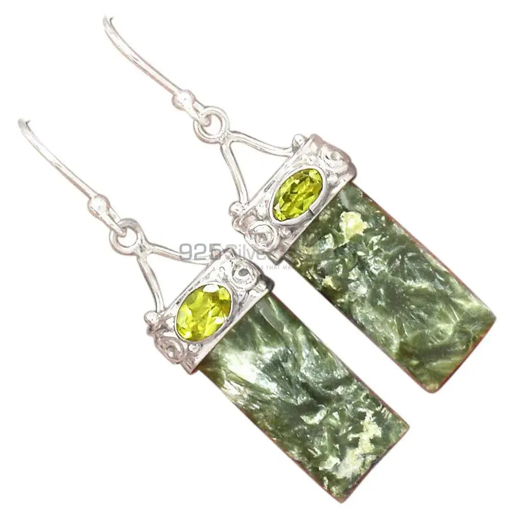 925 Sterling Silver Handmade Earrings In Multi Gemstone Jewelry 925SE3102_2