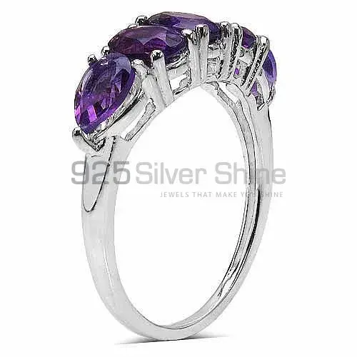 925 Sterling Silver Handmade Rings In Amethyst Gemstone Jewelry 925SR3263_1