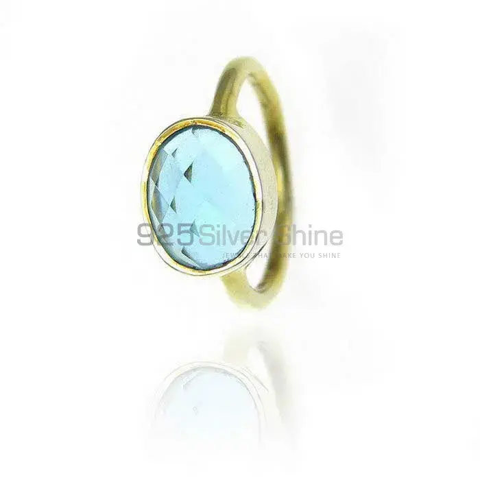 925 Sterling Silver Handmade Rings In Blue Topaz Gemstone Jewelry 925SR3815_1