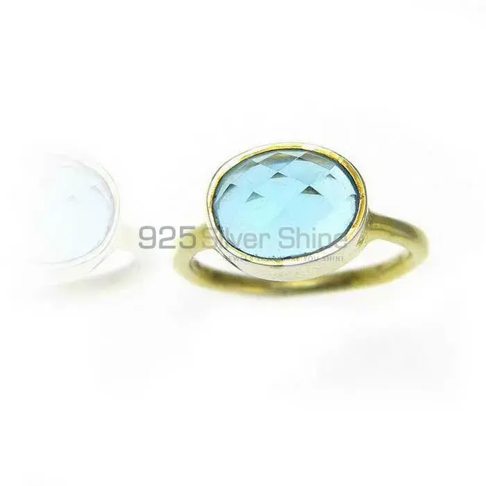 925 Sterling Silver Handmade Rings In Blue Topaz Gemstone Jewelry 925SR3815_2