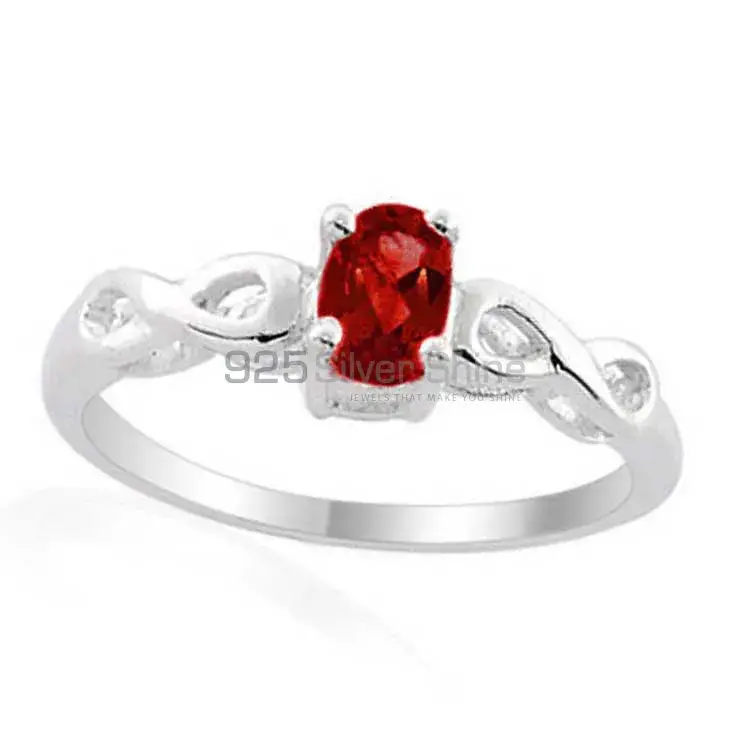 Sterling Silver Single Stone Garnet Rings Jewelry 925SR1975_1