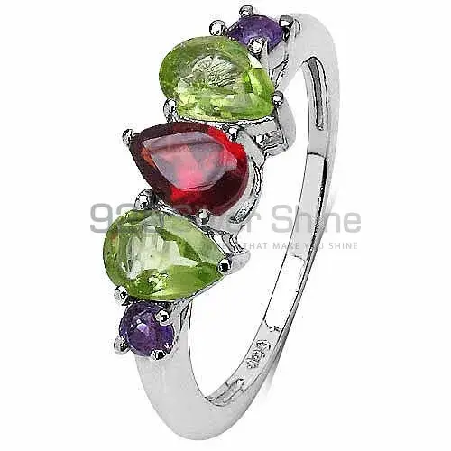 925 Sterling Silver Handmade Rings In Multi Gemstone Jewelry 925SR3342_2