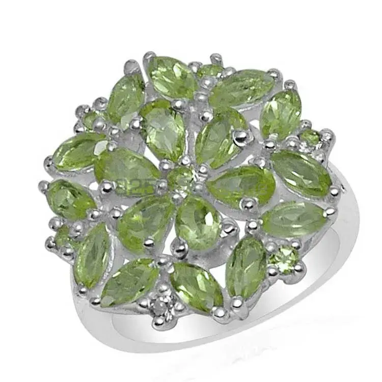 925 Sterling Silver Handmade Rings In Peridot Gemstone Jewelry 925SR1592_0