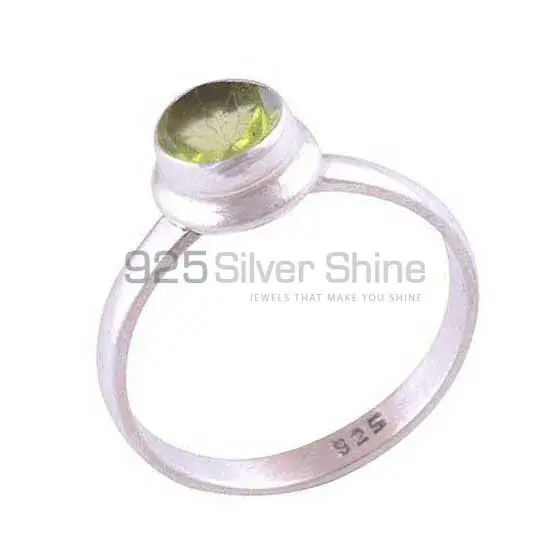 Handmade Peridot Gemstone Silver Rings 925SR3500_1