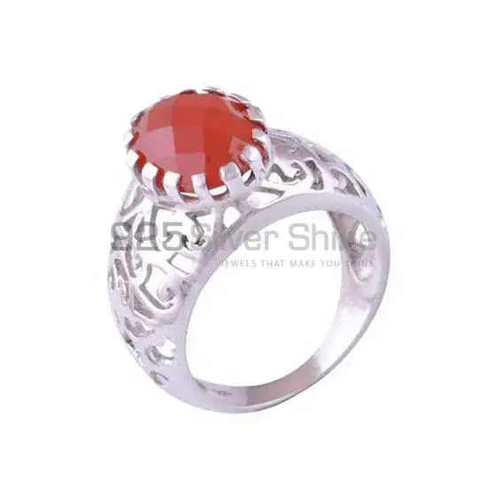 925 Sterling Silver Handmade Rings In Carnelian Gemstone Jewelry 925SR3485_1