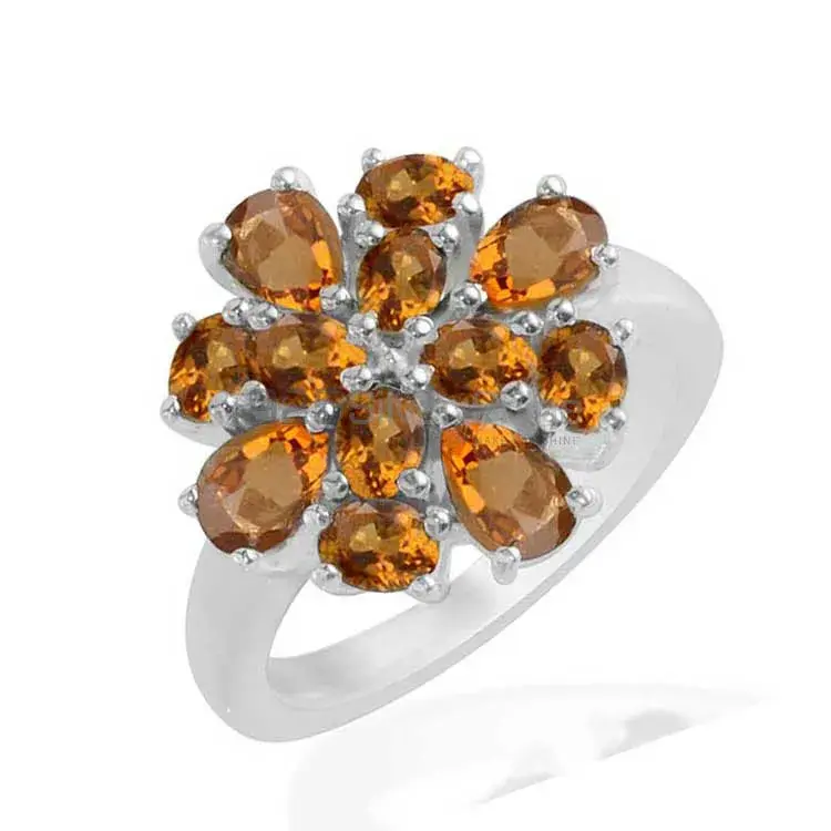 925 Sterling Silver Handmade Rings In Citrine Gemstone Jewelry 925SR1735_1