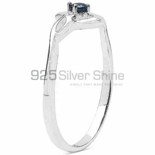 925 Sterling Silver Handmade Rings In Dyed Blue Sapphire Gemstone Jewelry 925SR3248_1