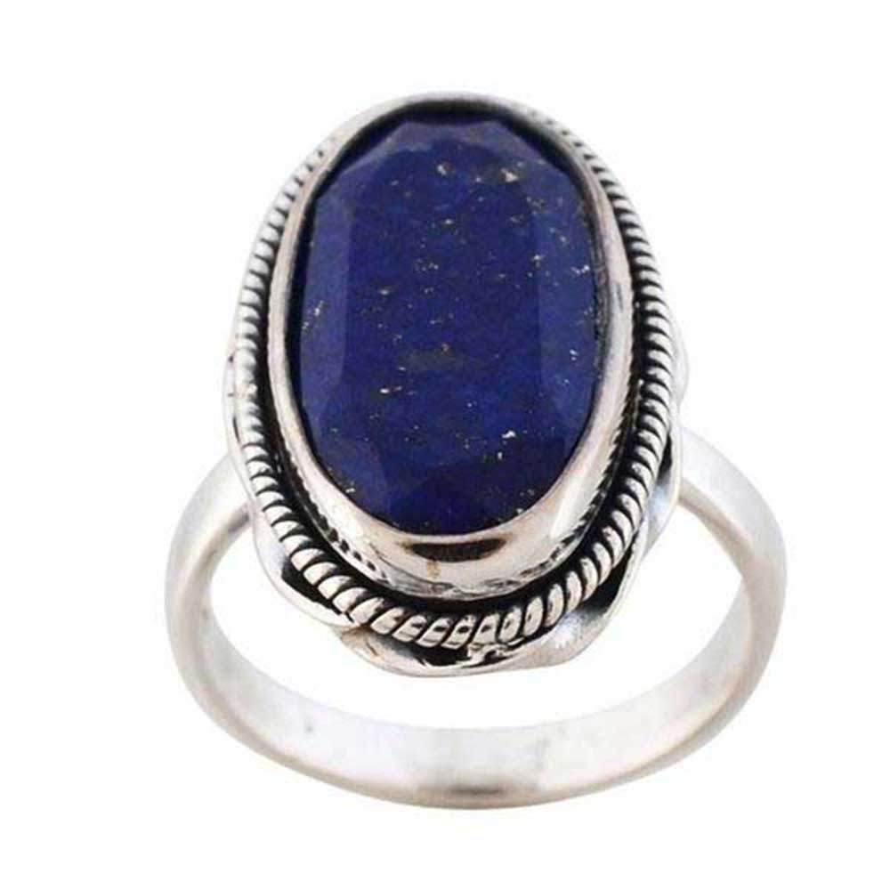 925 Sterling Silver Handmade Rings In Lapis Gemstone Jewelry 925SR973_0