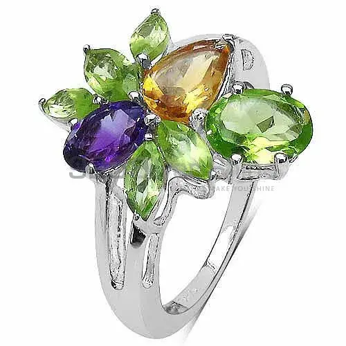 925 Sterling Silver Handmade Rings In Multi Gemstone Jewelry 925SR3327_2